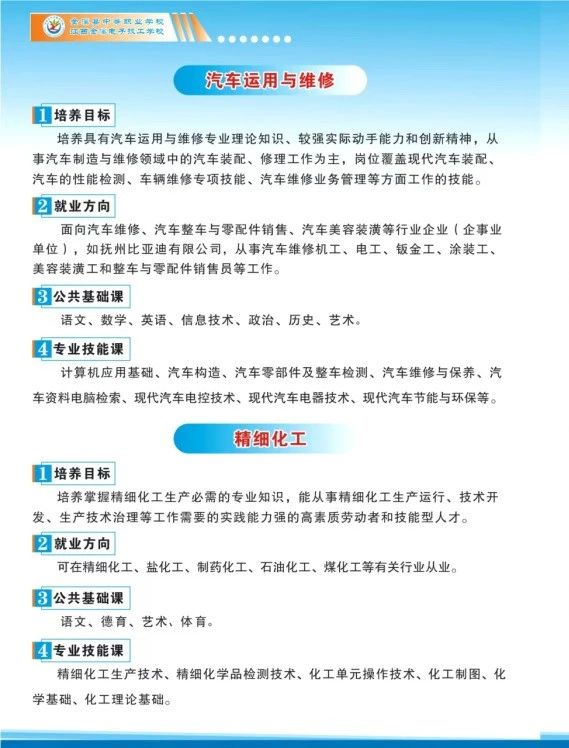 江西金溪電子技工學校招生專業