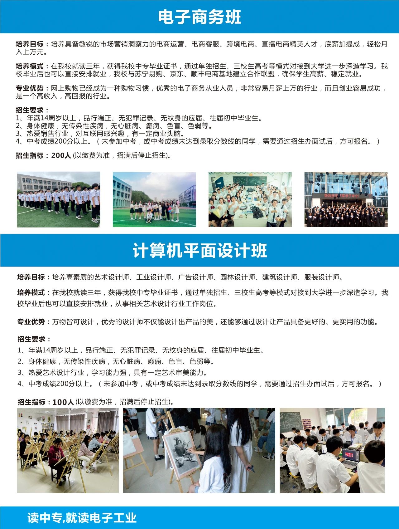 贛州電子工業技術學校專業設置