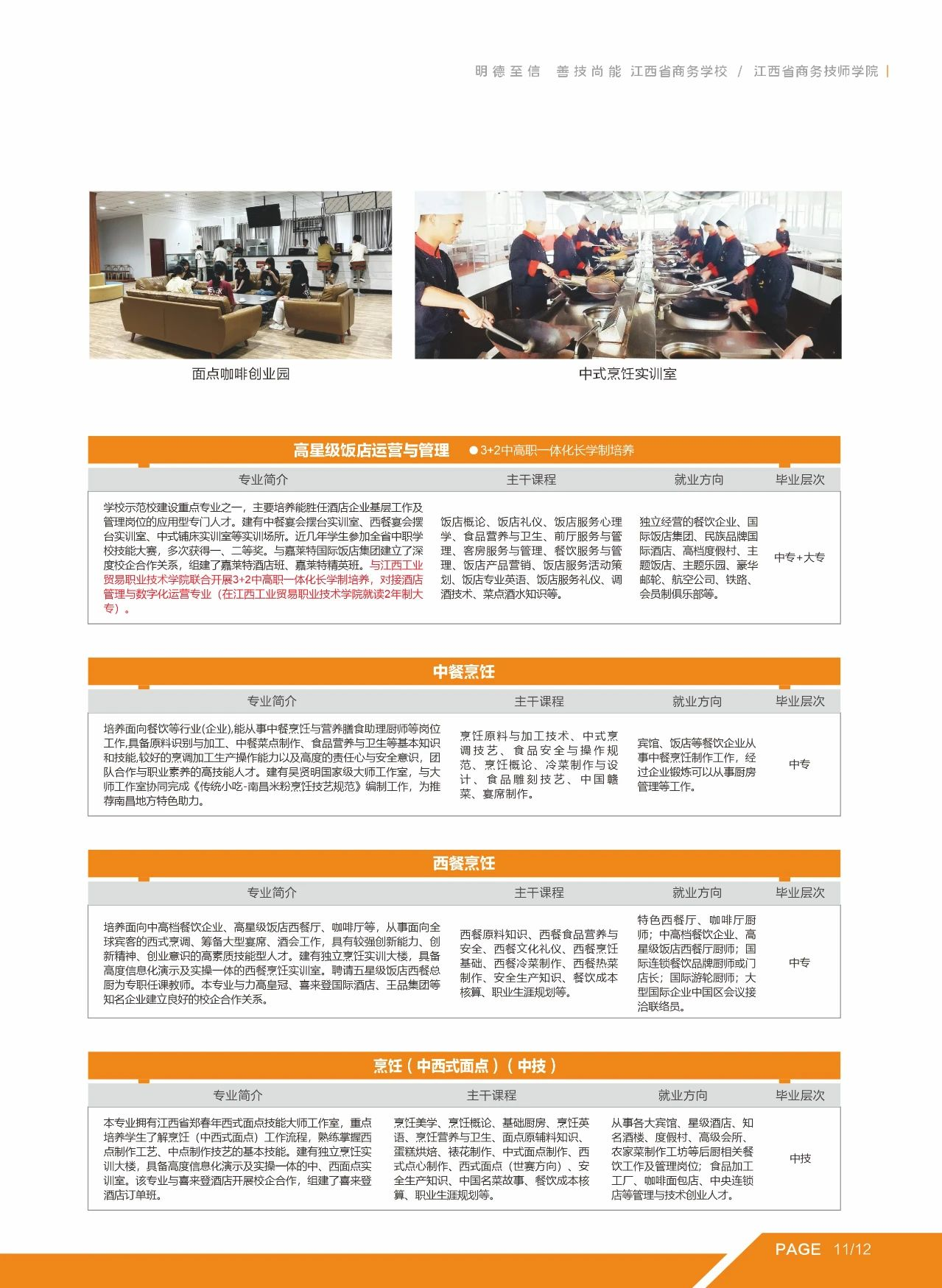 江西省商務學校招生專業